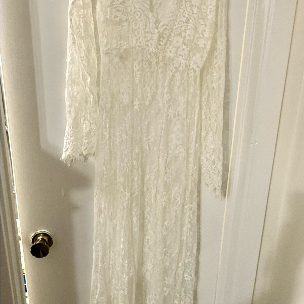 Sheer White Lace Dress